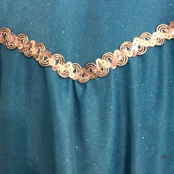 Blue Ice Dance Dress - Picture 2 of 3